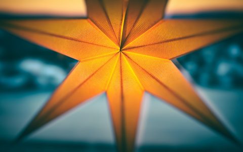 yellow Christmas star decor