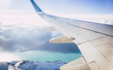 window plane wing photography
