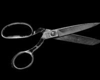 gray steel scissors