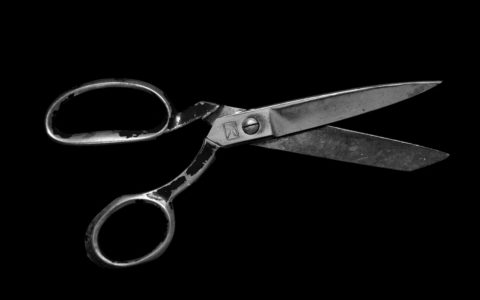 gray steel scissors