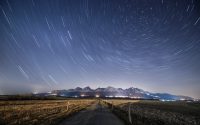 time lapse photo of stars