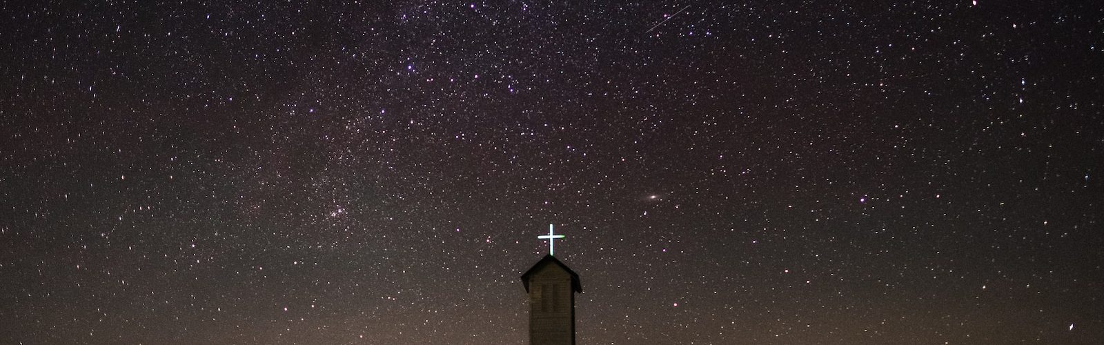 chapel under starry sky